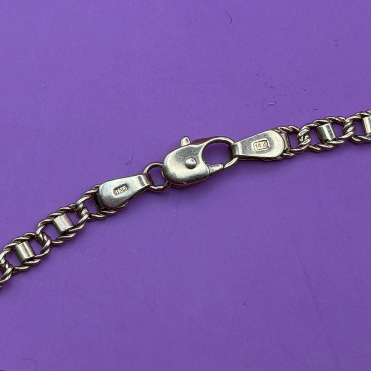 14k ropey mariner ID bracelet Nicole 7.25"