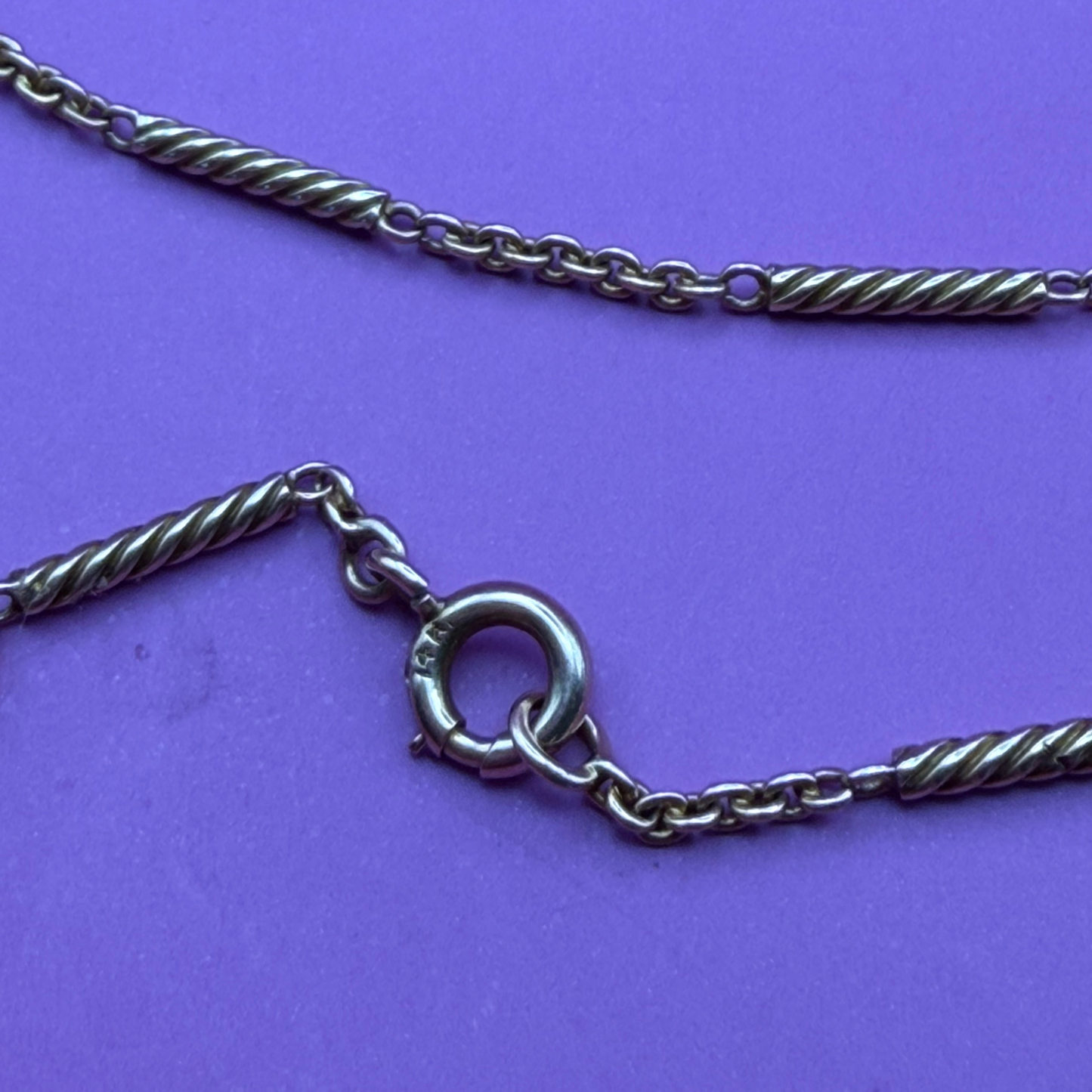 14k cable rigatoni station chain 16"