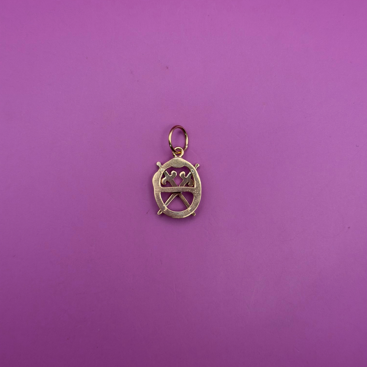 14k snake & swords frat pin conversion charm