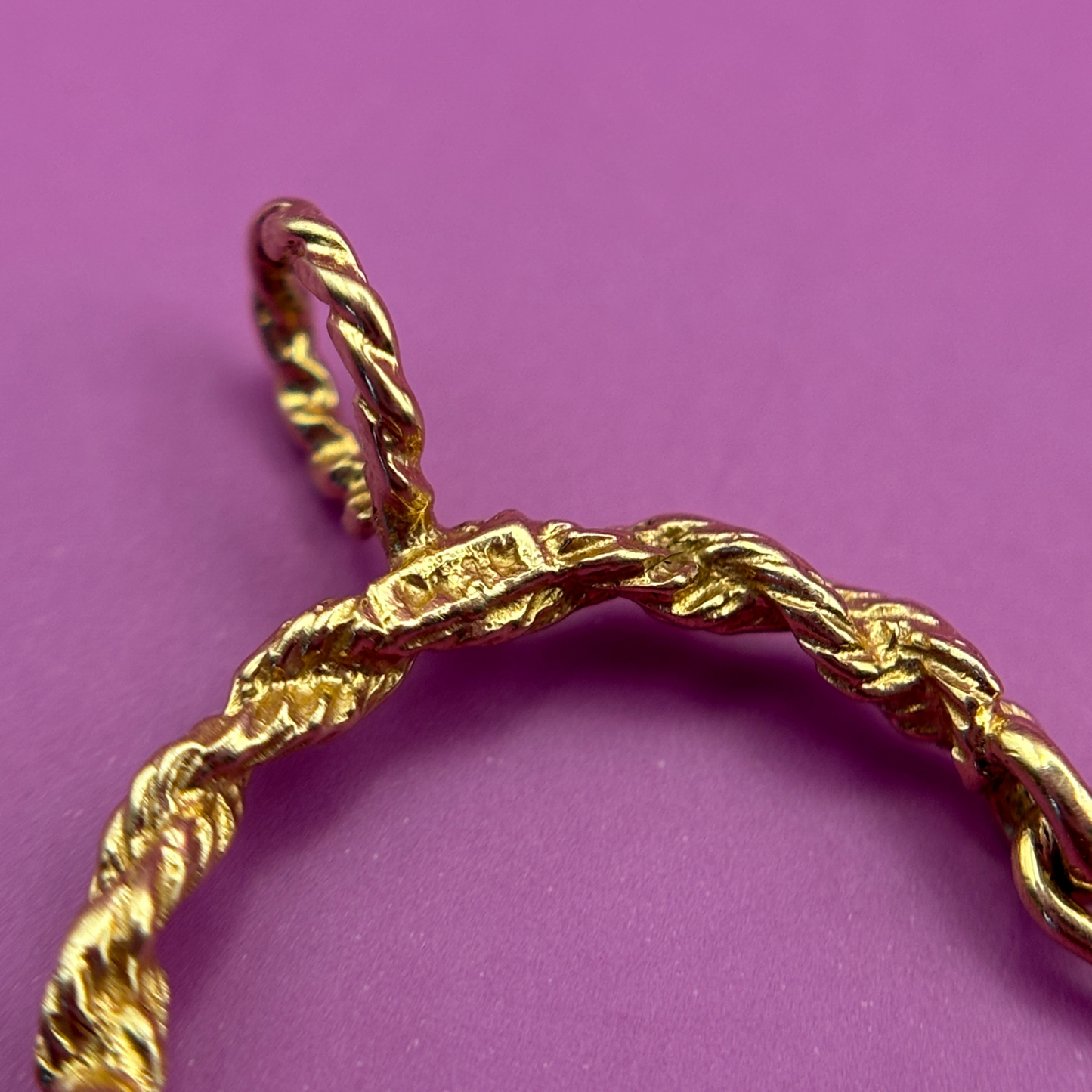 14k rope charm holder