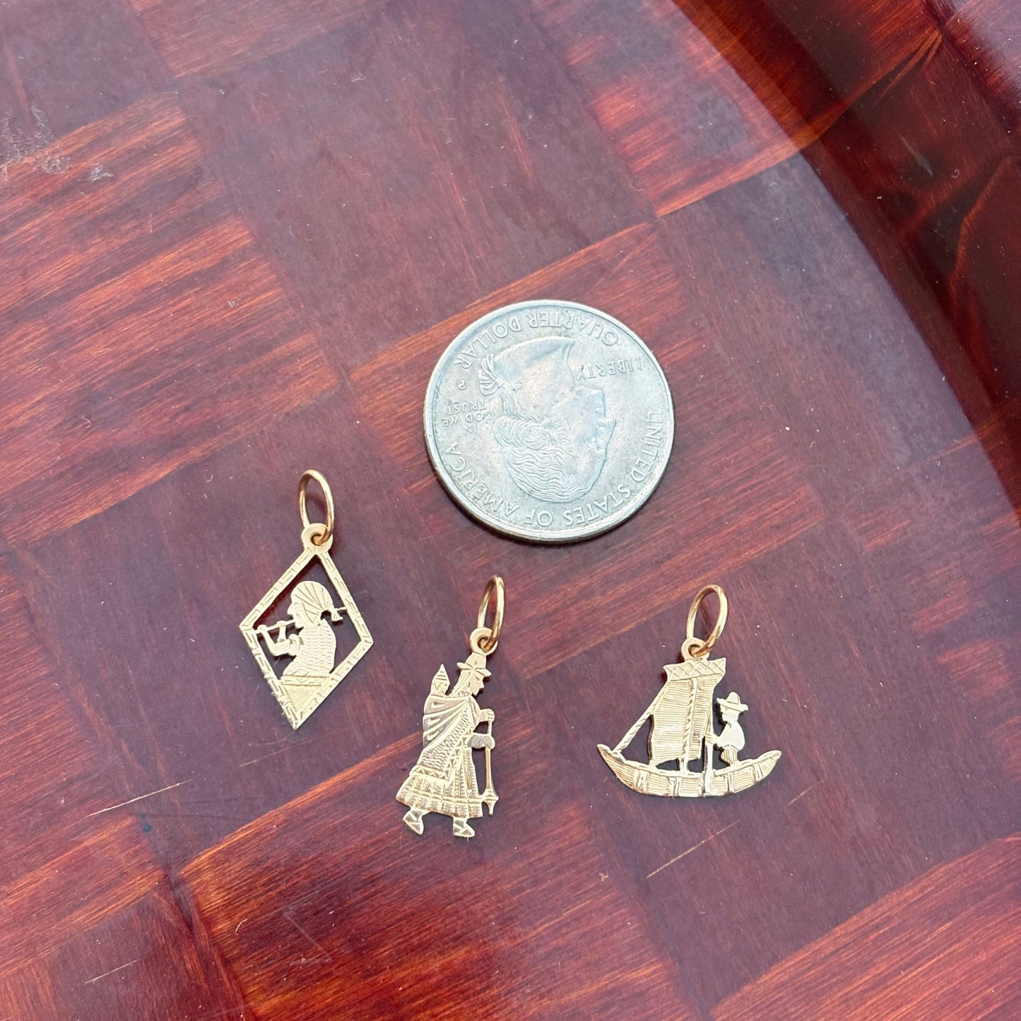 18k meso woman with babe charm