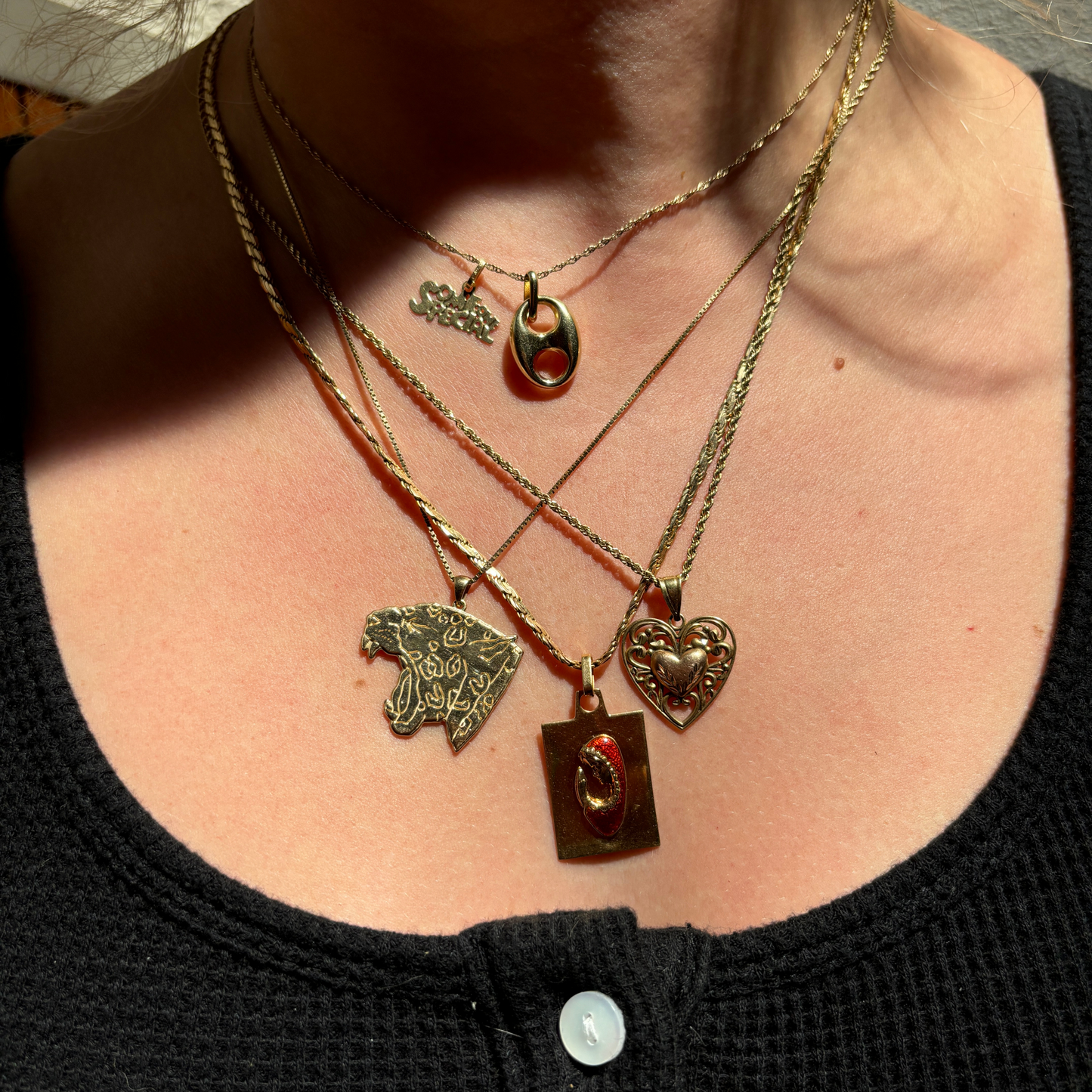 14k puffy mariner charm