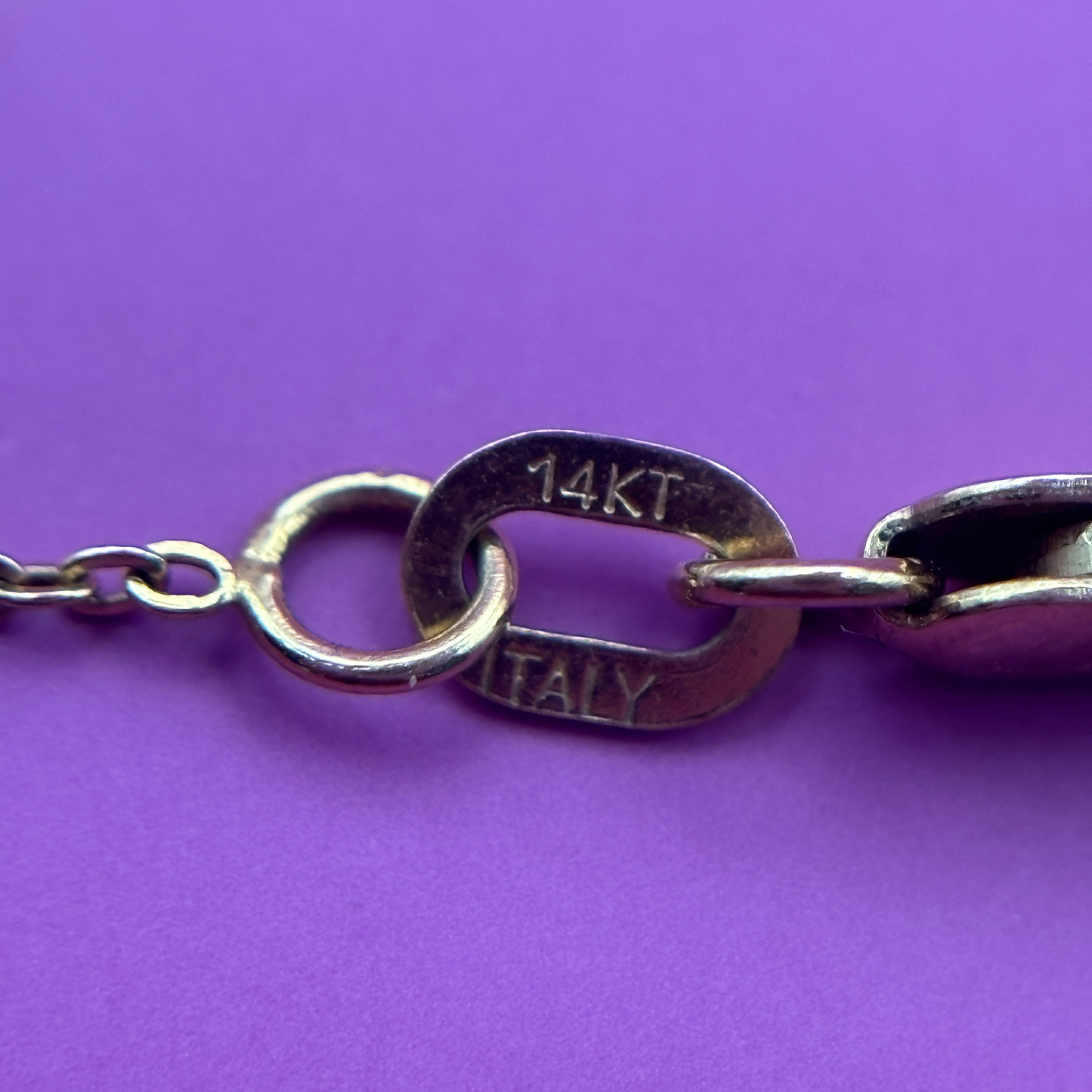 14k mini cable chain 16"