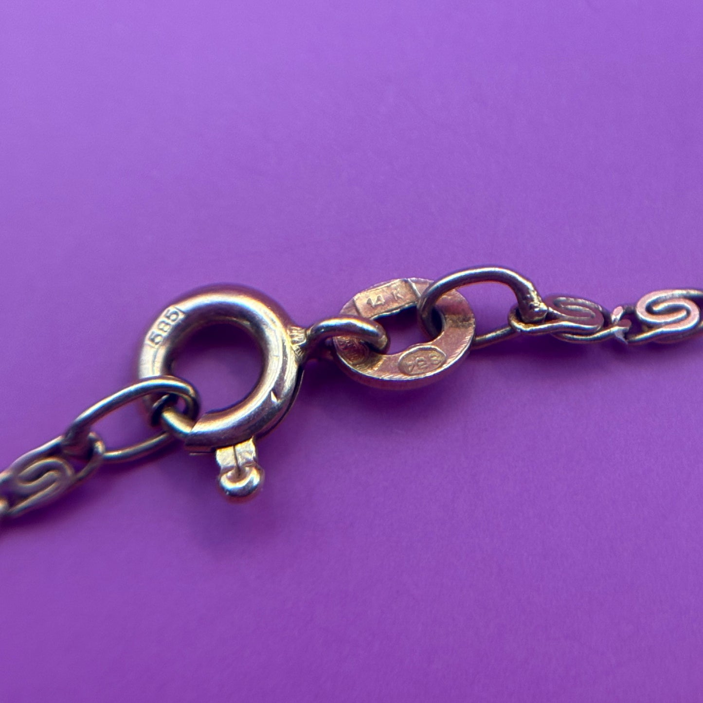 14k snail chain by Unoaerre 17.75"