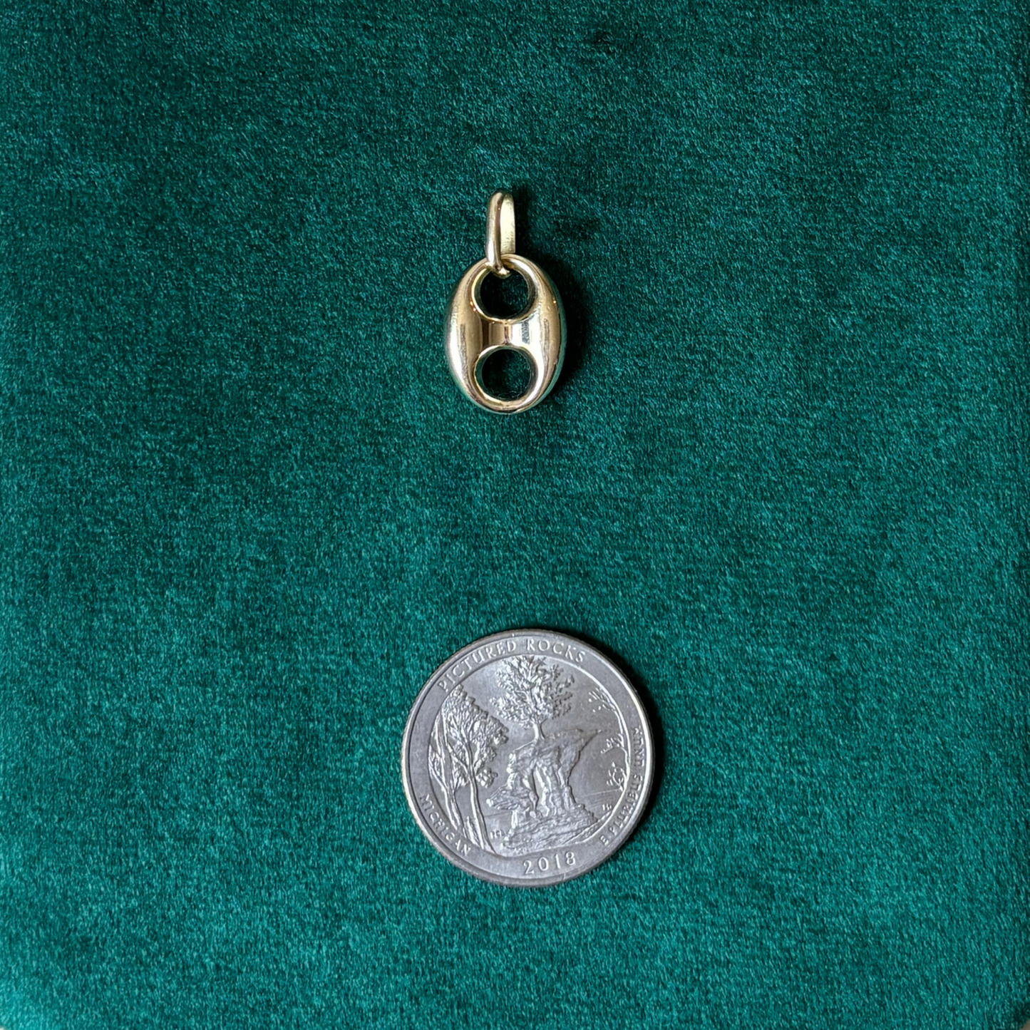 14k puffy mariner charm