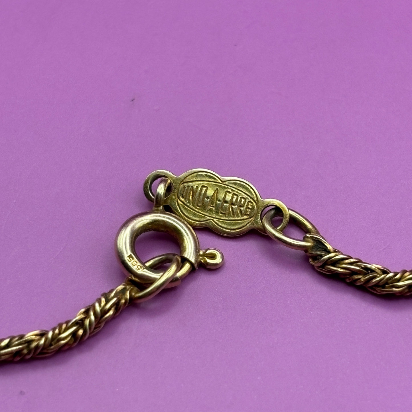 14k epic twist chain by Unoaerre 6.1g 15" x 1.8mm LIVE