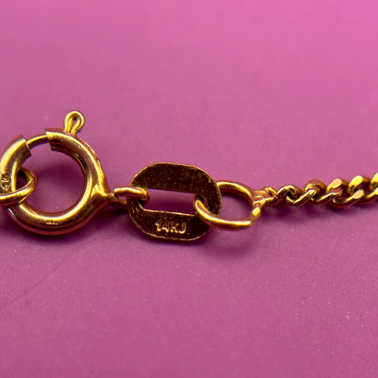 14k mini curb chain 18.25"