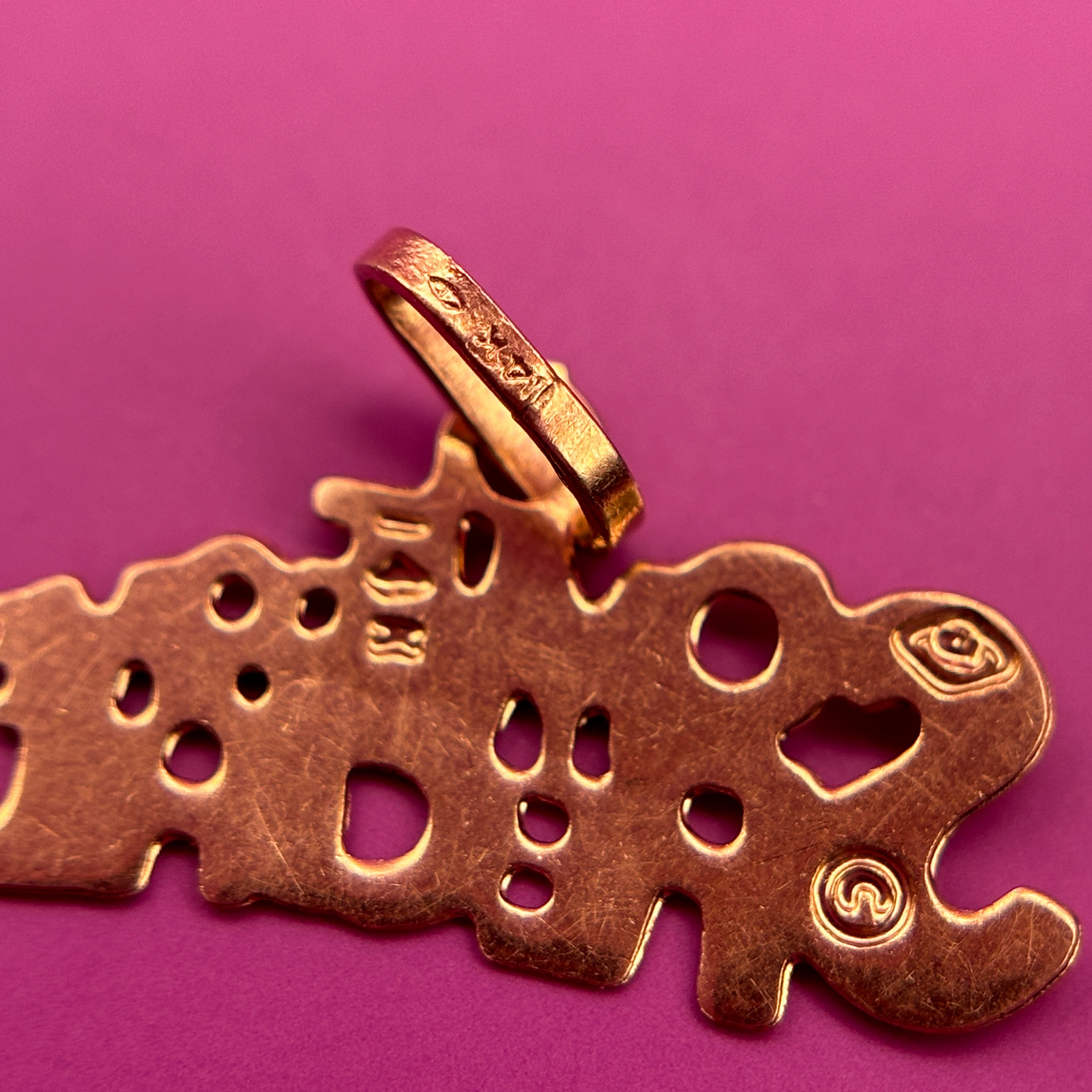 14k retro someone special charm