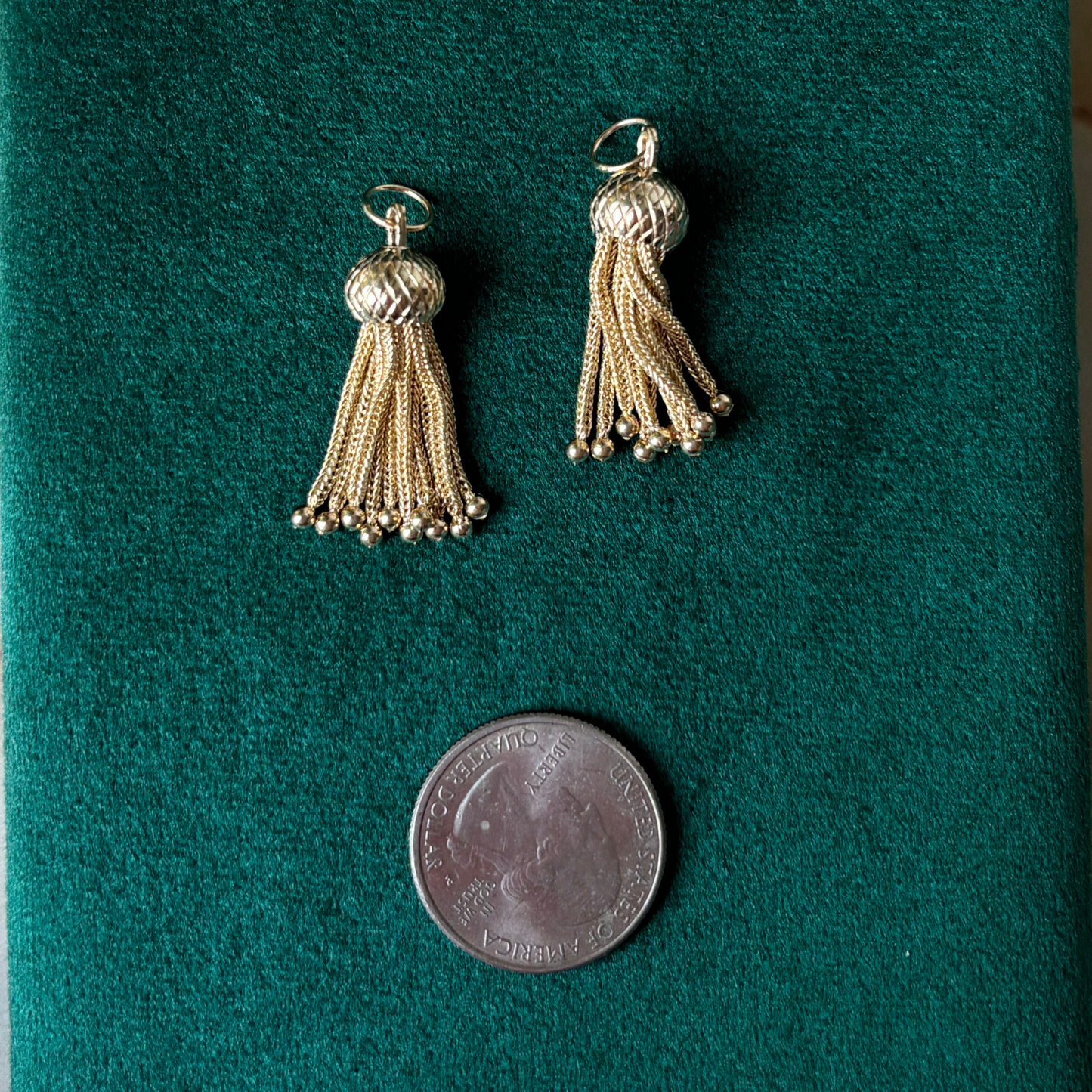 14k Victorian tassel charm
