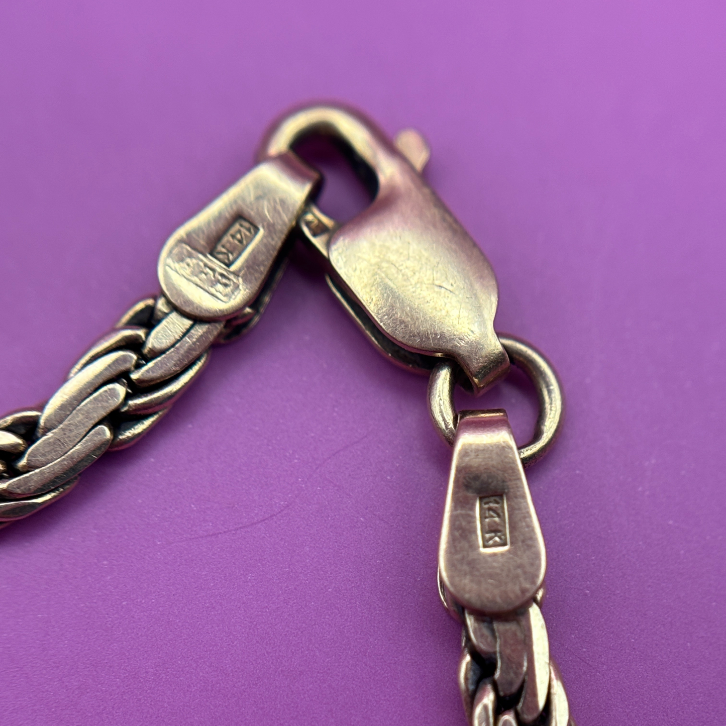 14k fancy link braided bracelet 7.25" Payment 1