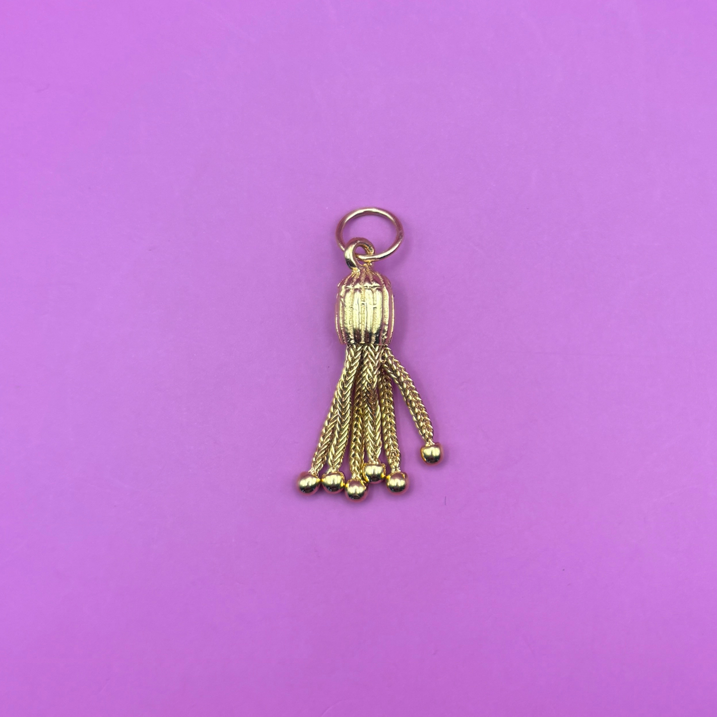 14k tassel charm