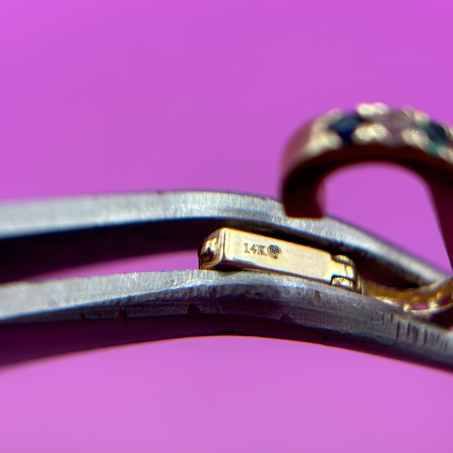 14k gemstone connector