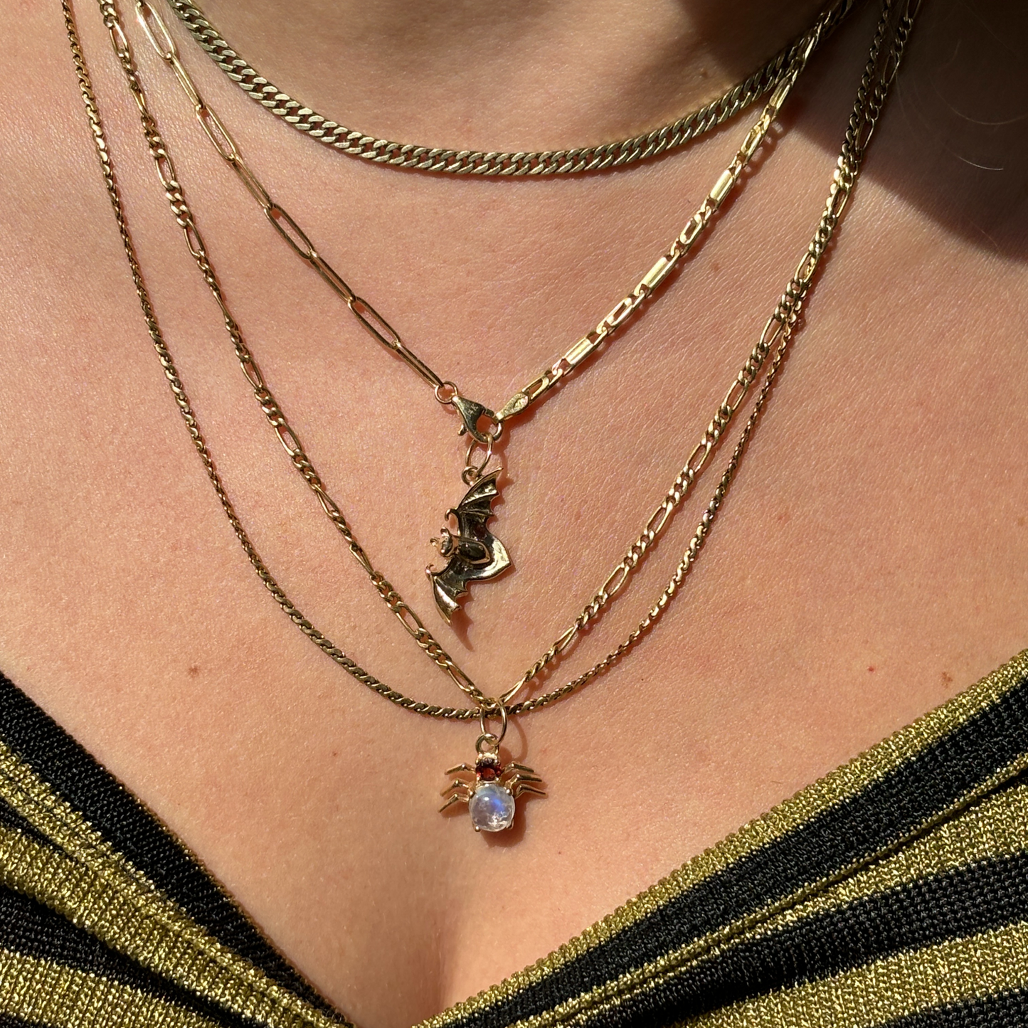 jeweled spider charm