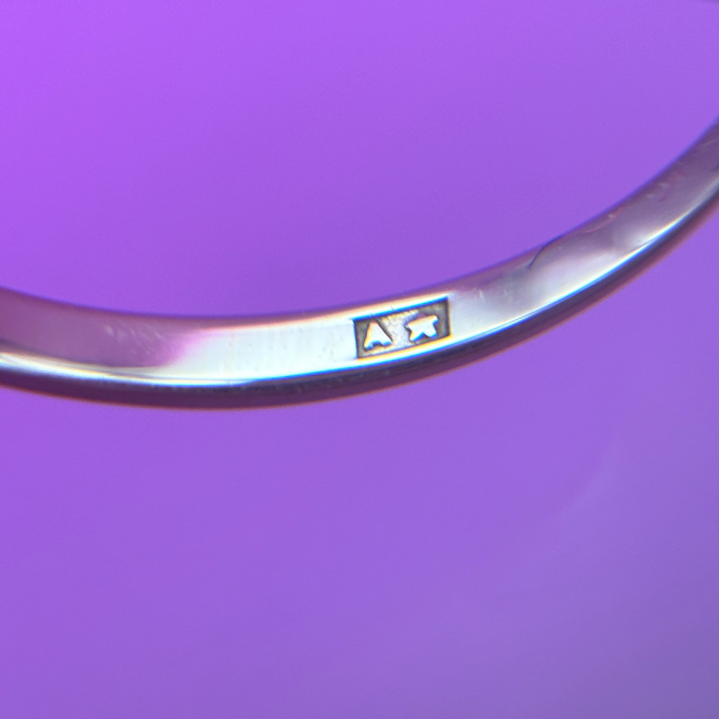 14k floral belcher amethyst ring