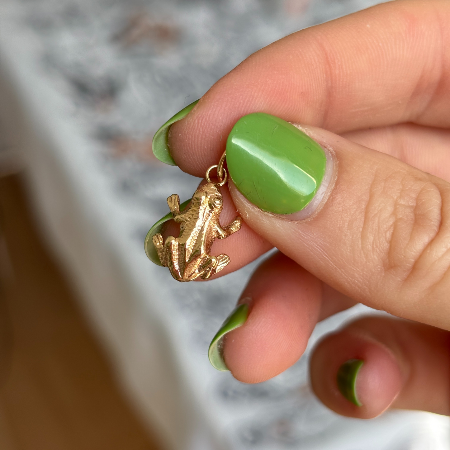 14k frog pin conversion charm