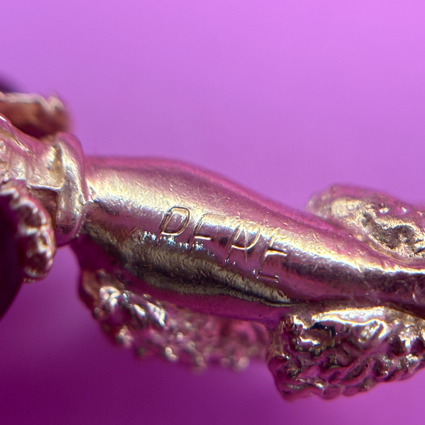 10k solid poodle charm