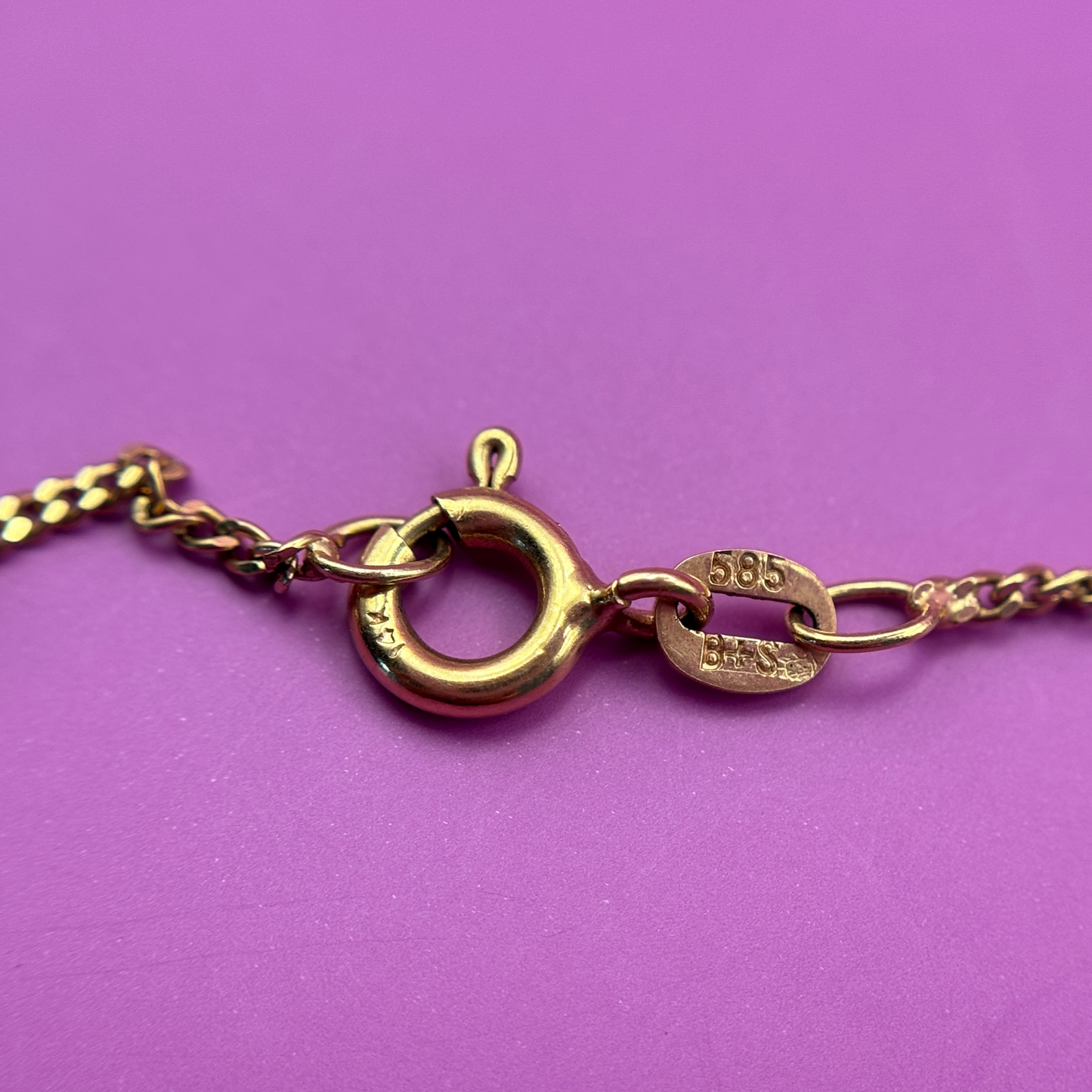 14k mini curb chain 19.75’’