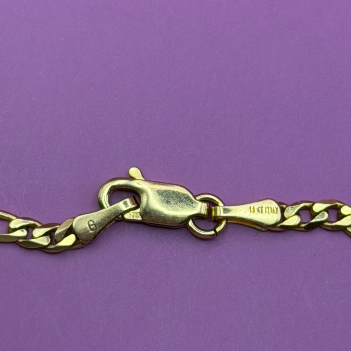 14k figaro chain 20"