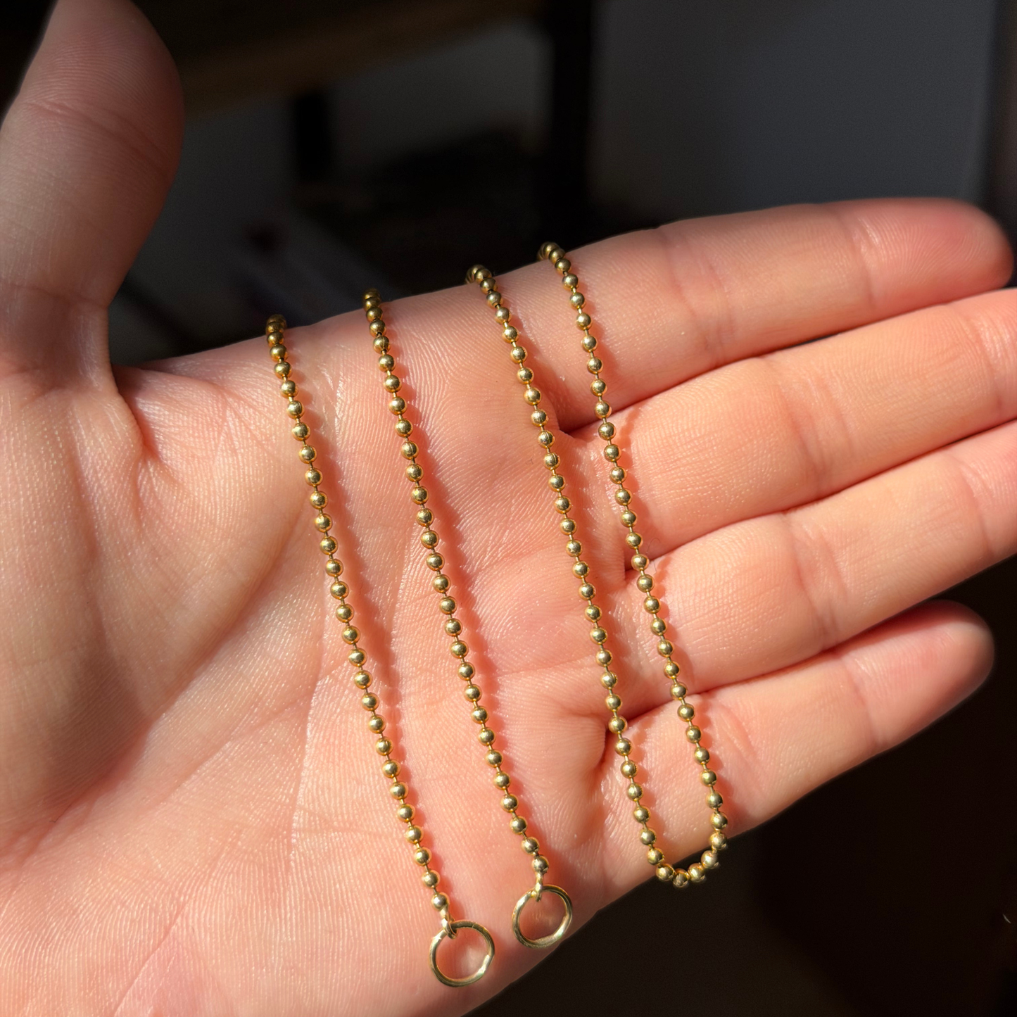 14k ball sans-a-clasp chain 20.25"