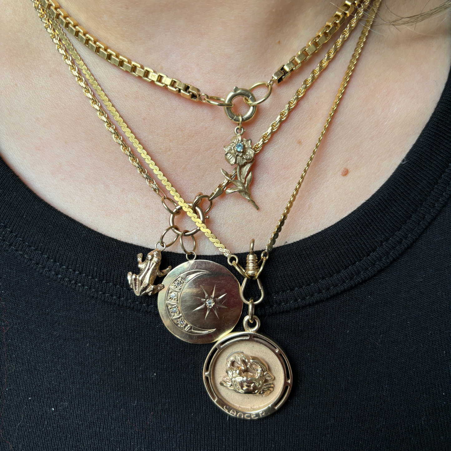 14k frog pin conversion charm