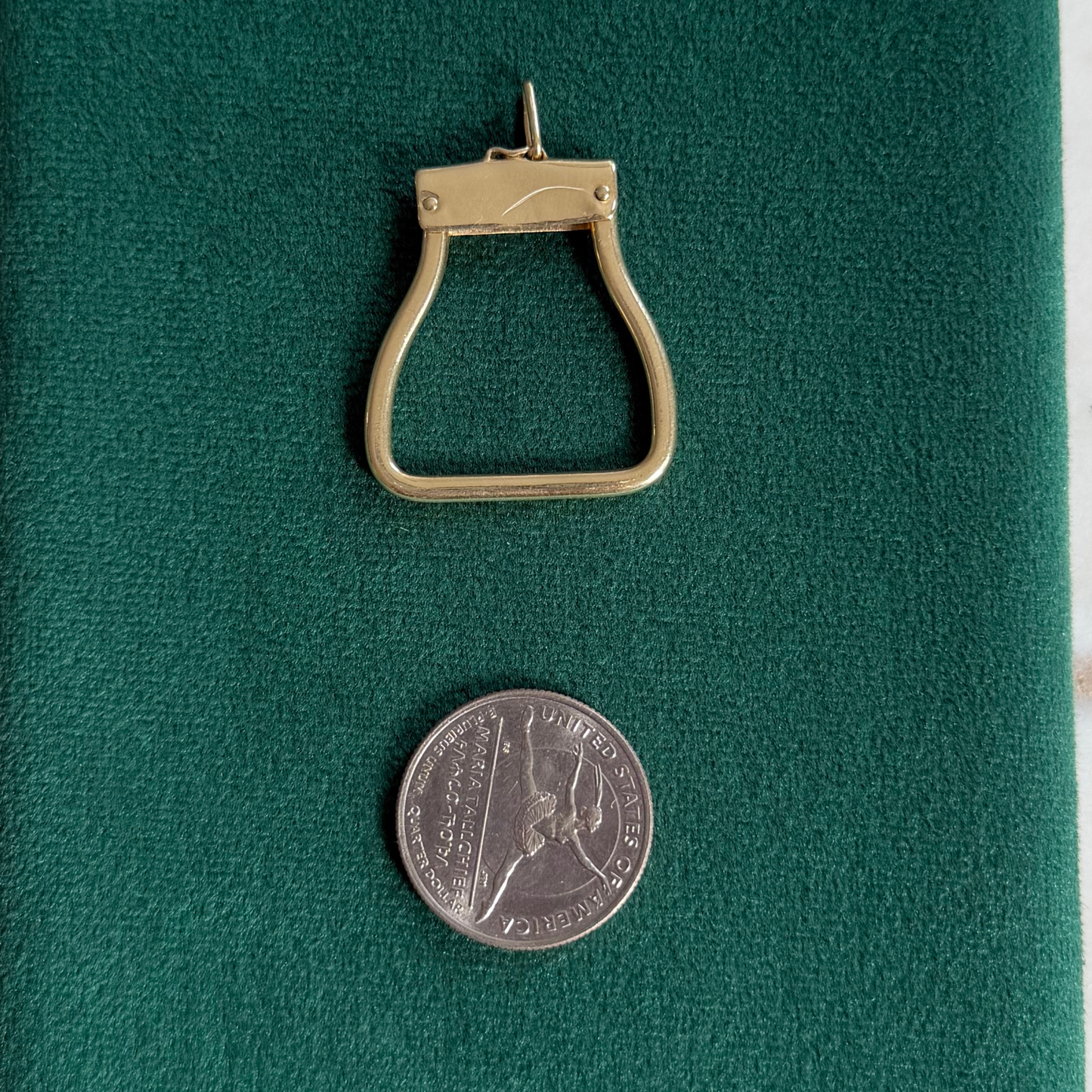 14k industrial clasp charm holder 1.25"