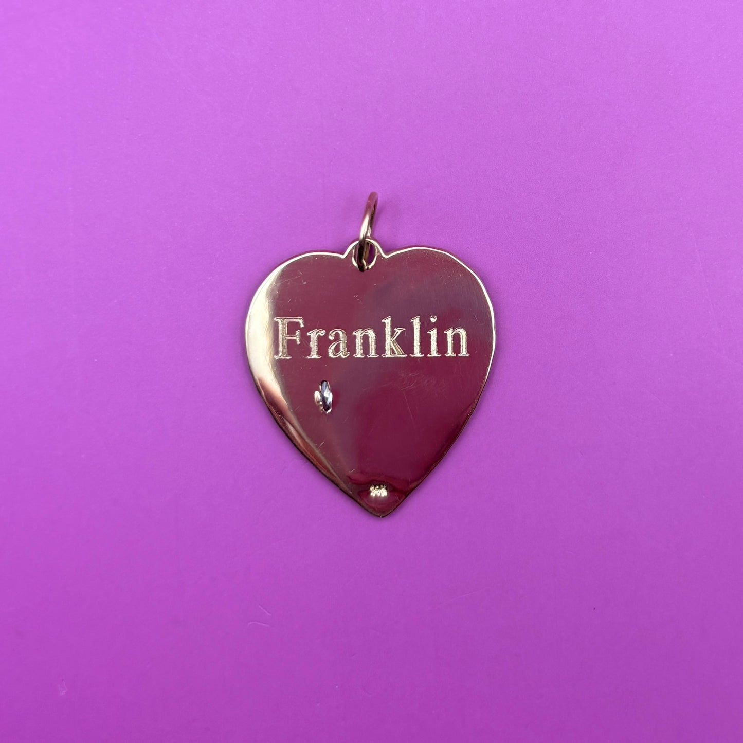 crying heart & diamond tear drop pendant