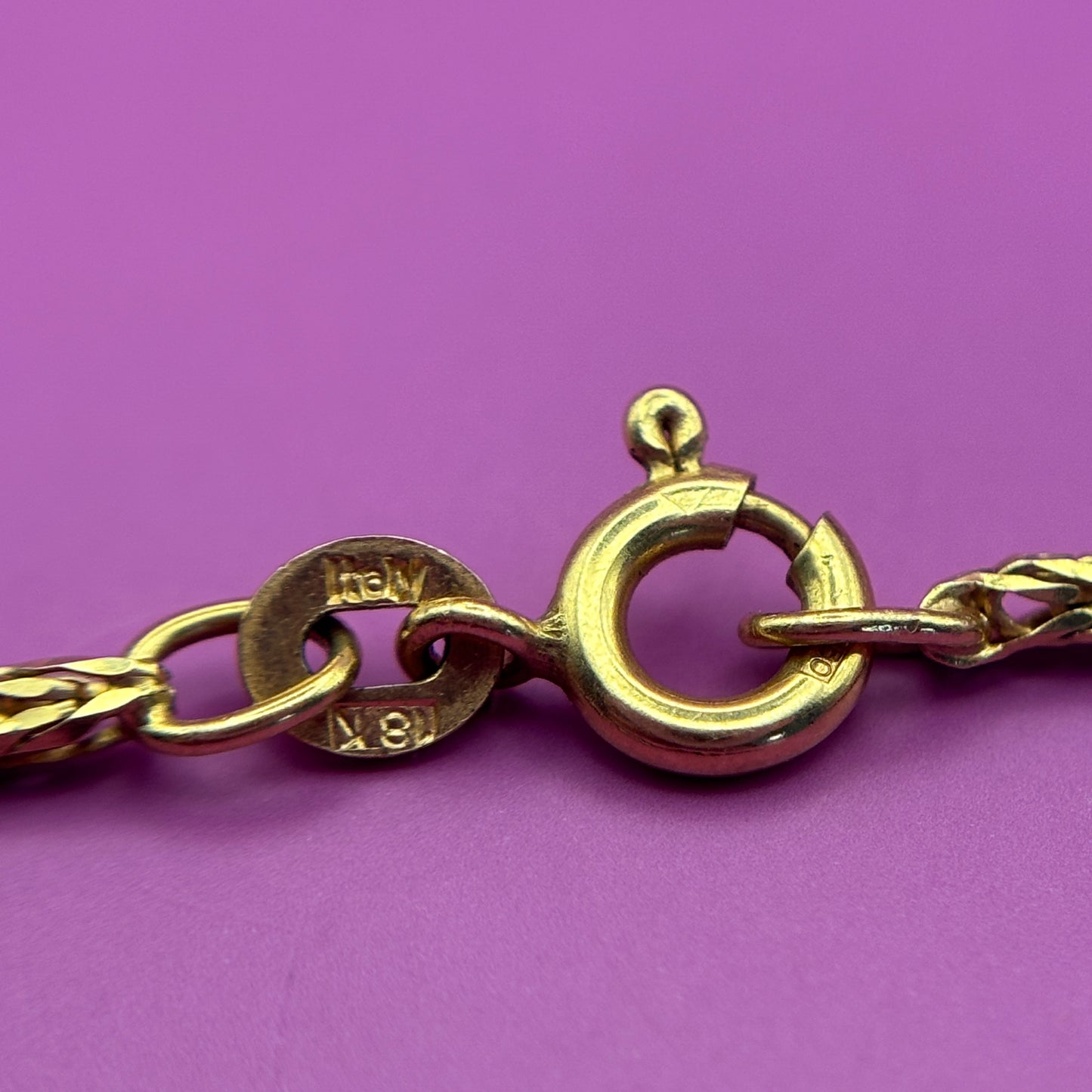 18k square wheat chain 15’’