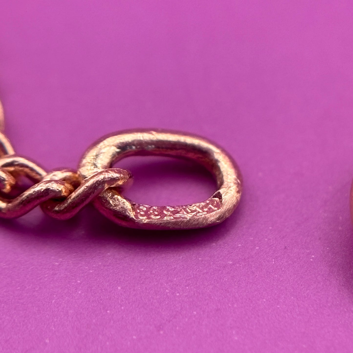 14k vintage rose gold Russian curb chain 18’’