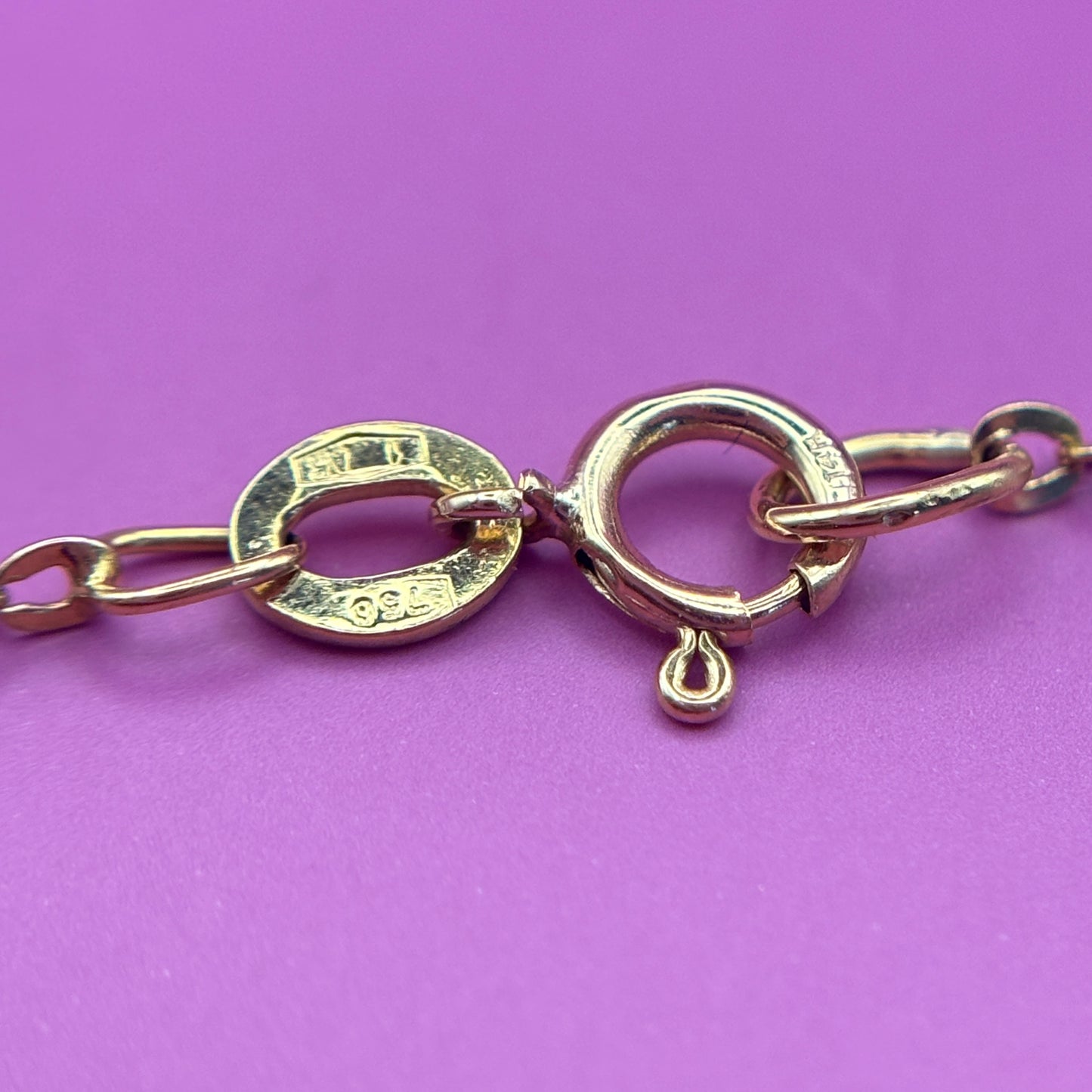 18k flat links cable chain by Unoaerre 19.25’’