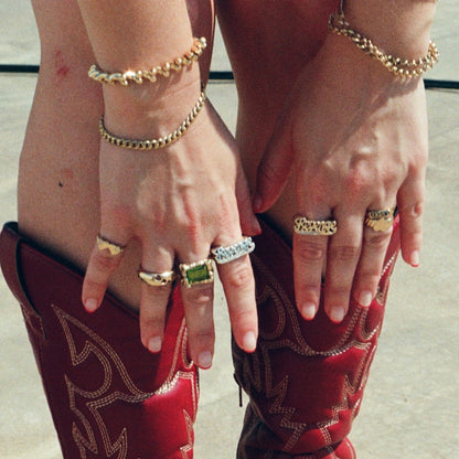 CNOJ x NR revenge ring in gold