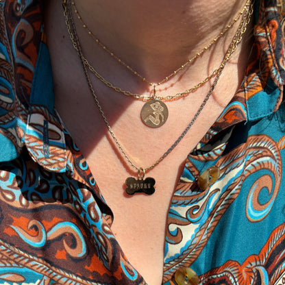 bone dog tag charm