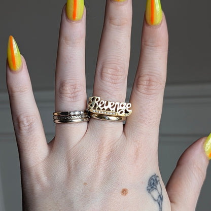 CNOJ x NR revenge ring in gold