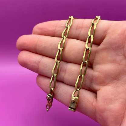 18k special paperclip bracelet 8.5"