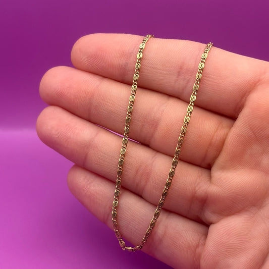 14k snail chain by Unoaerre 17.75"