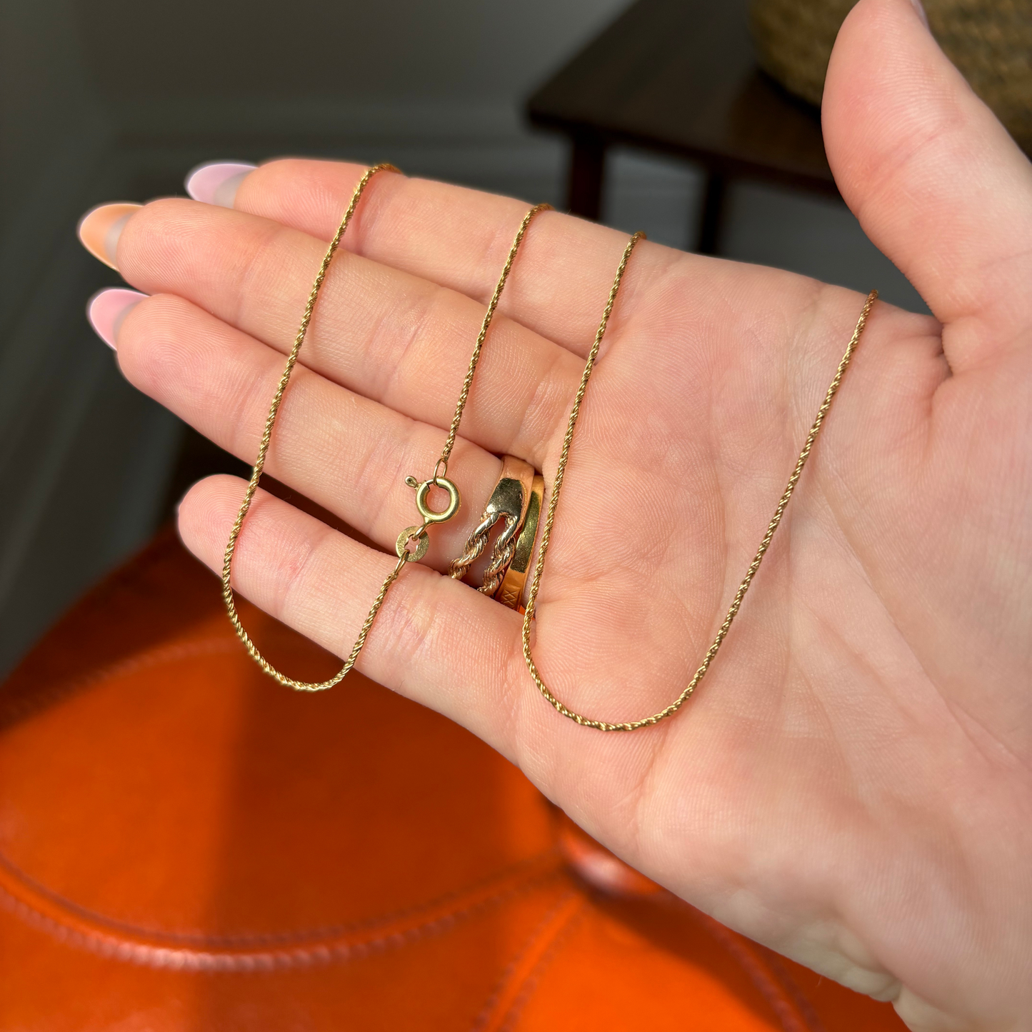 14k mini rope chain 23.5"
