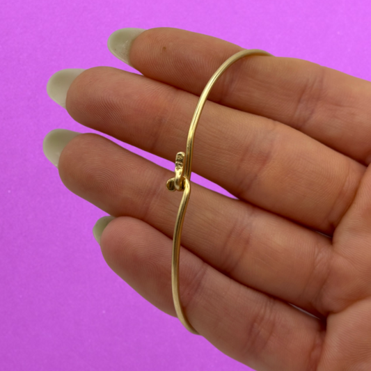 14k hook bangle