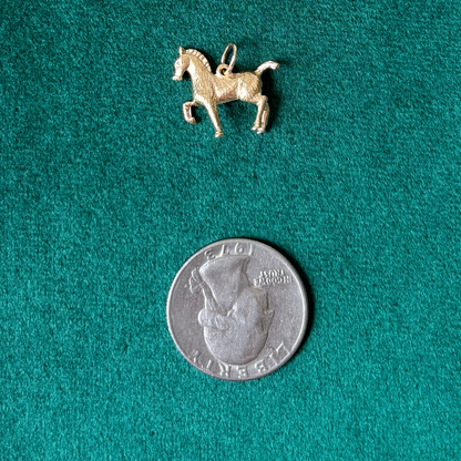 14k horse charm