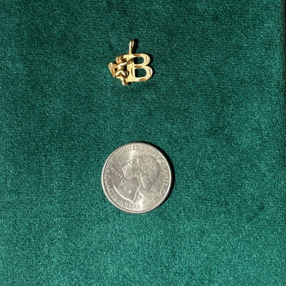 14k letter B with cherub by Michael Anthony charm