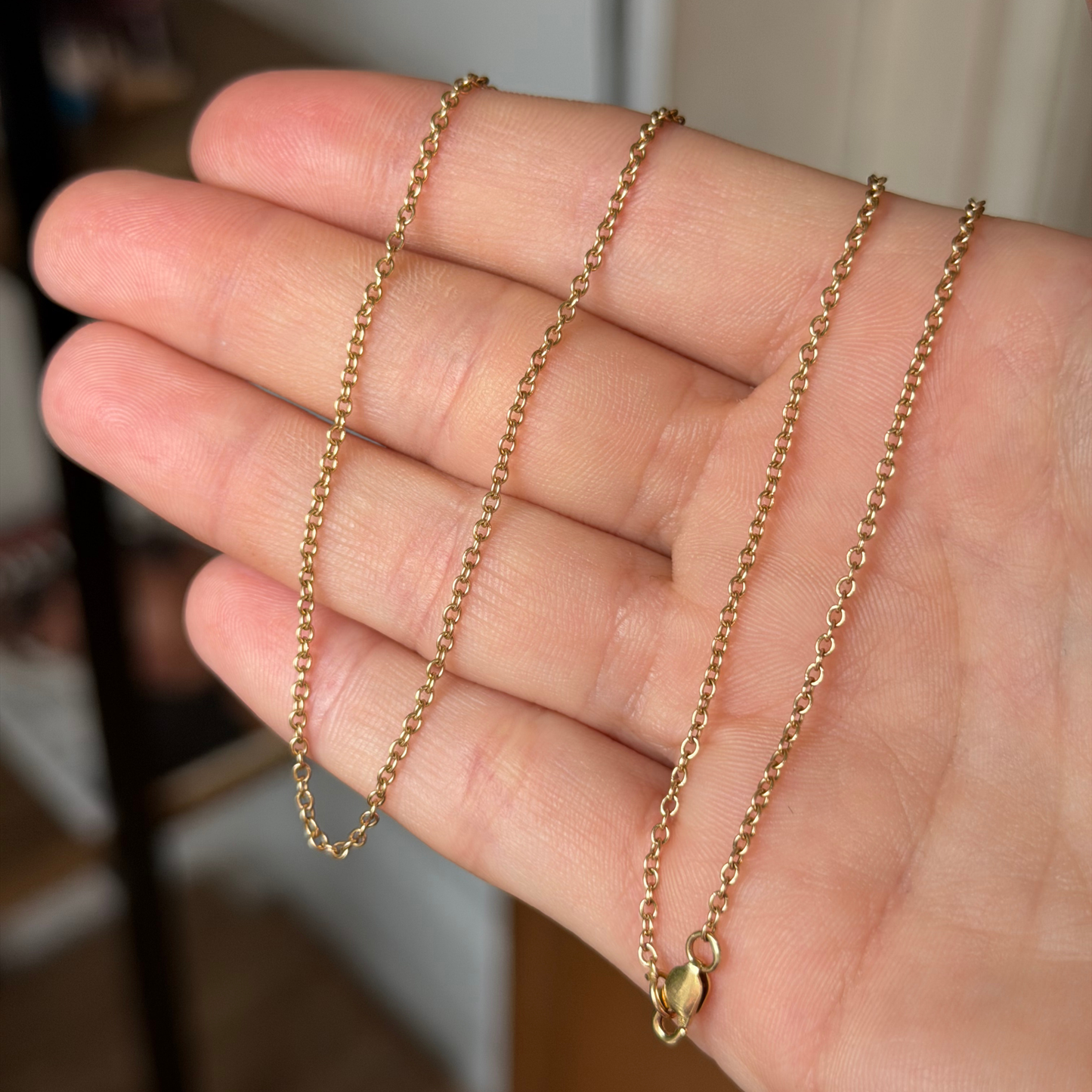 14k cable chain 18"
