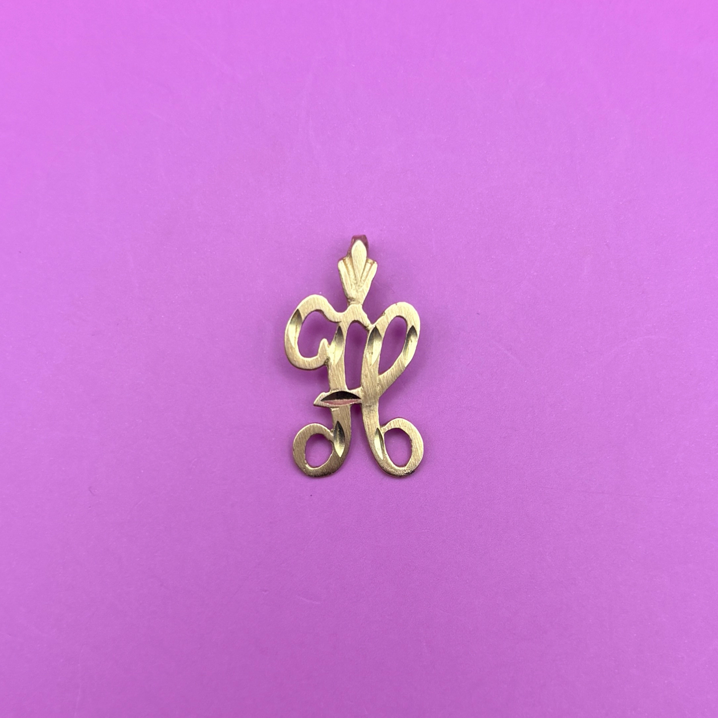 14k letter H charm by Michael Anthony