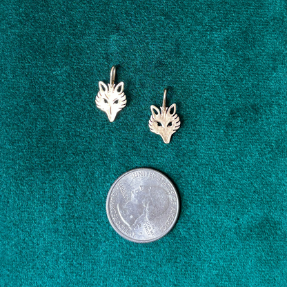 14k fox charm