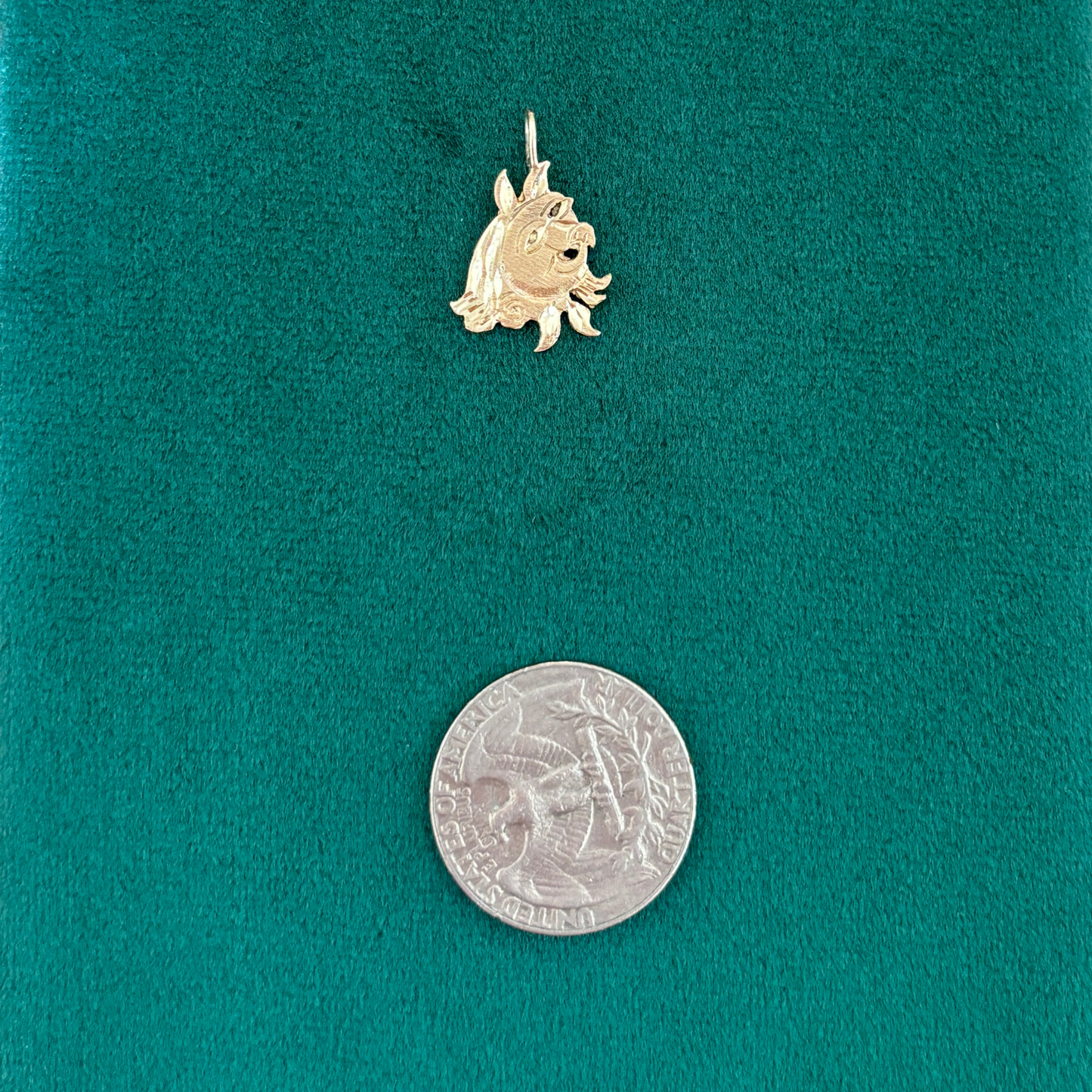 14k miss Piggy charm