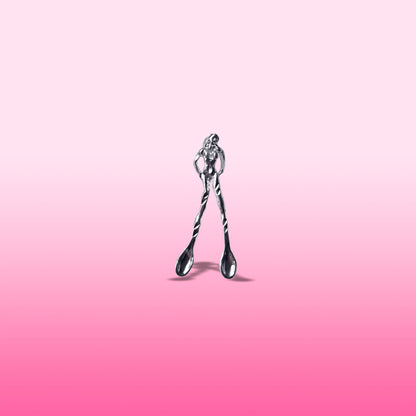 silver spoon feet lady pendant