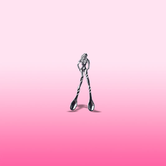 silver spoon feet lady pendant