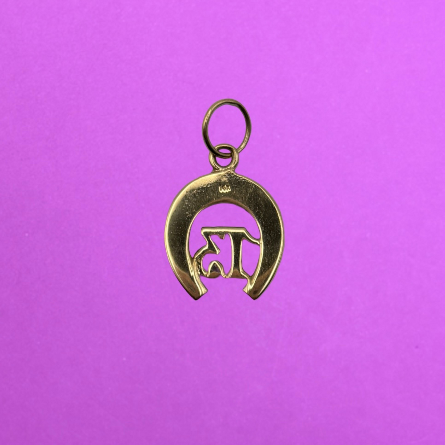 tsavorite 13 horseshoe charm