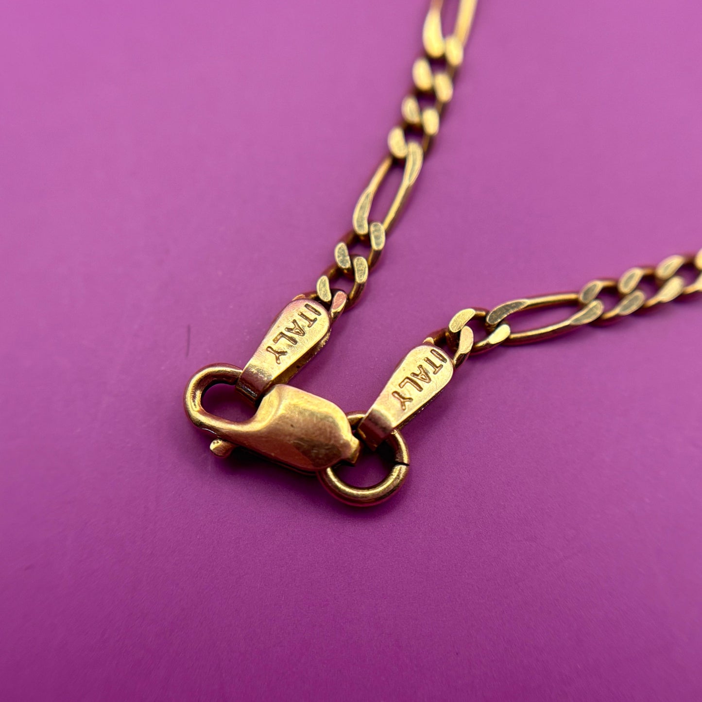 14k figaro chain 20"