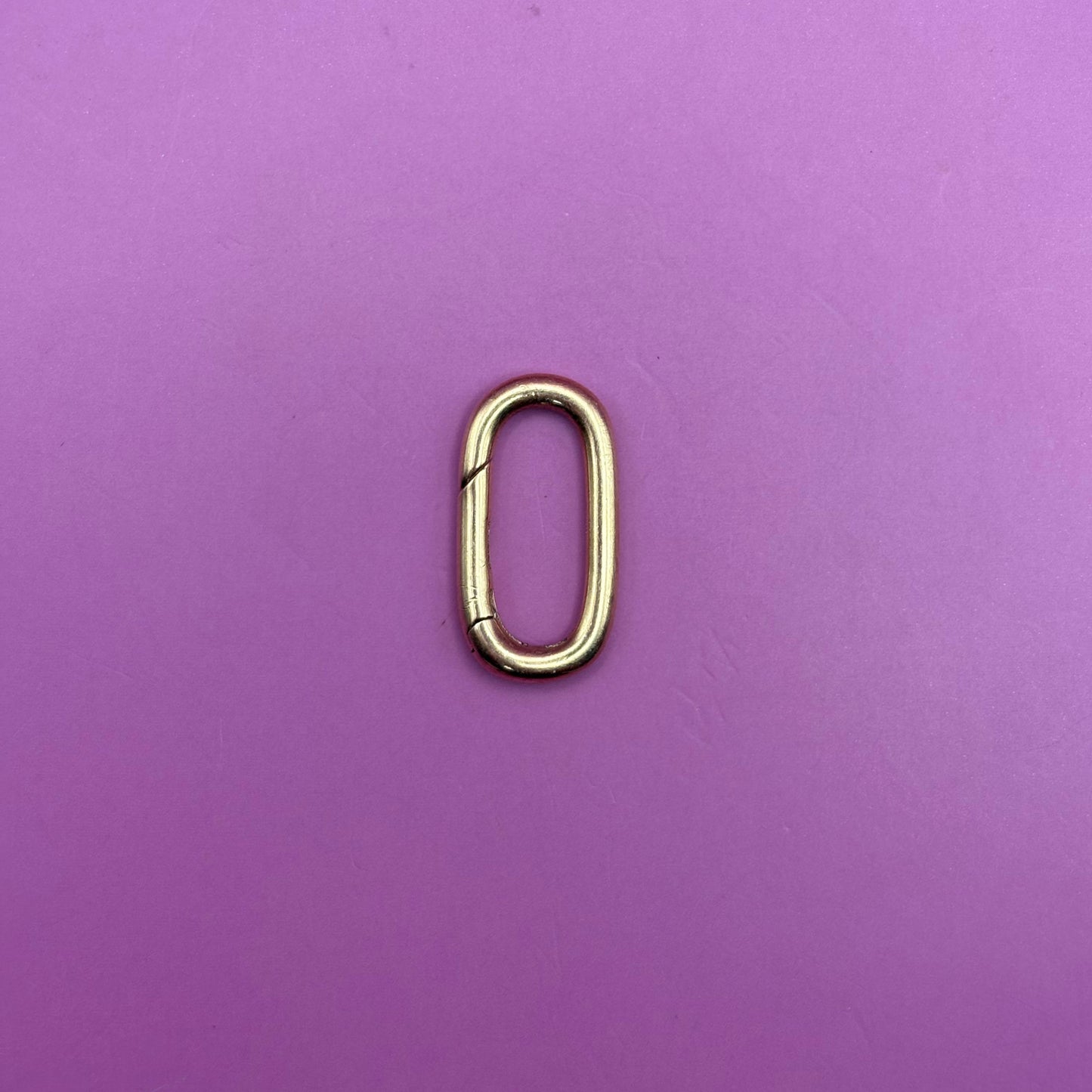 14k rose gold oval push connector