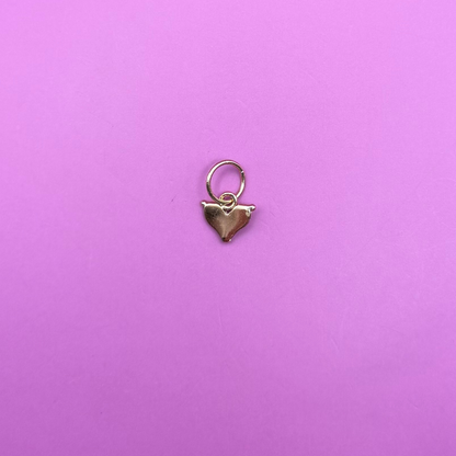 14k mini heart bracelet conversion charm