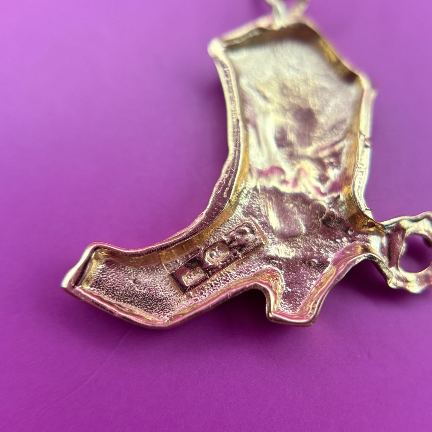 14k cowboy boot charm