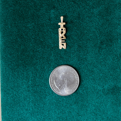 14k taken charm, 27mm height (with bail)